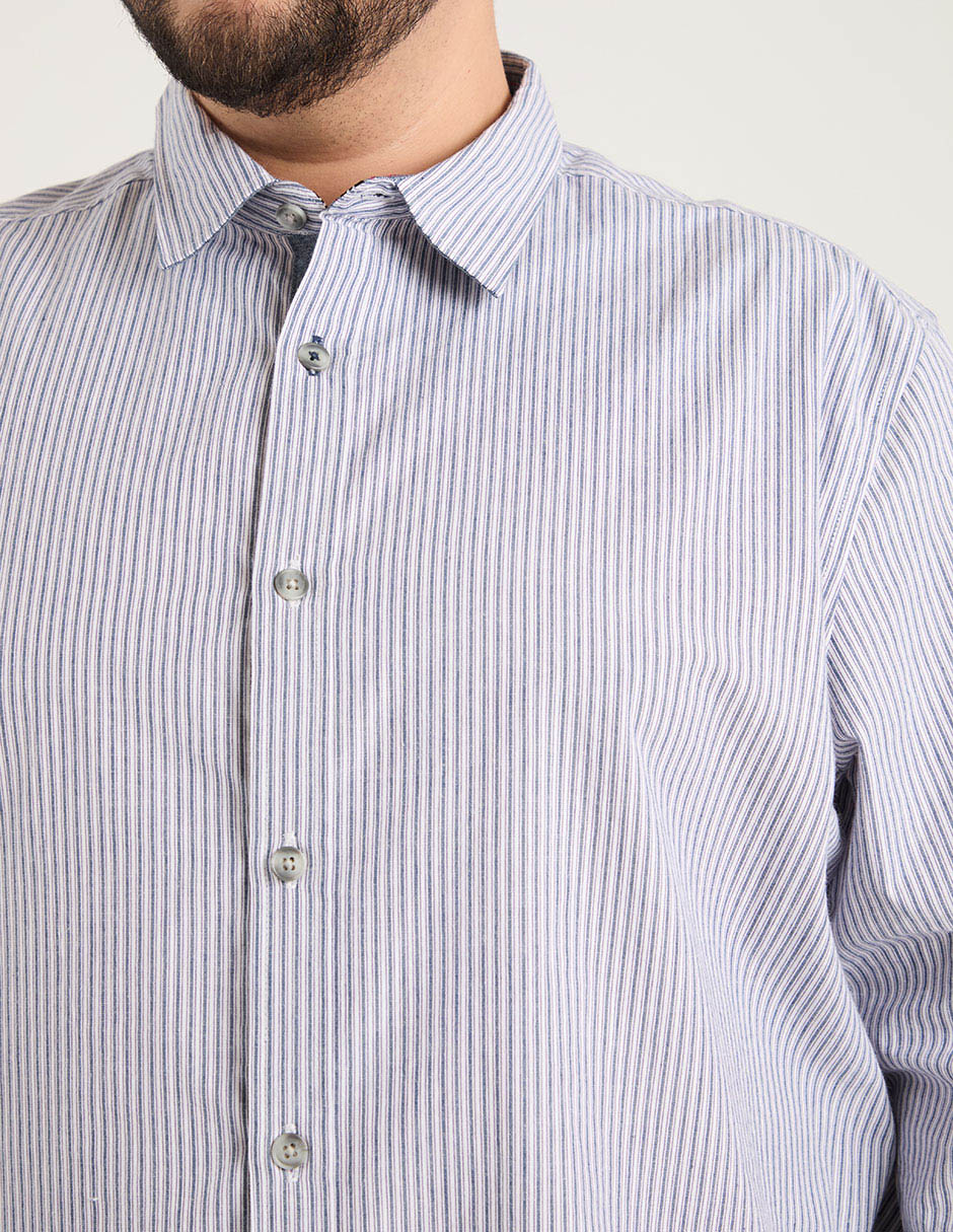 Camisa casual manga larga para hombre 4