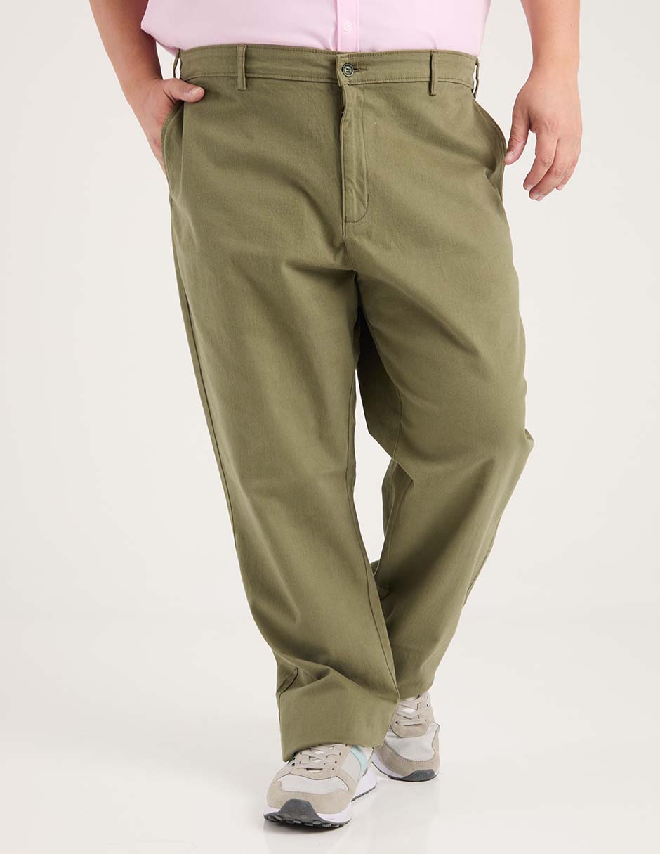 Pantalón recto de algodón para hombre