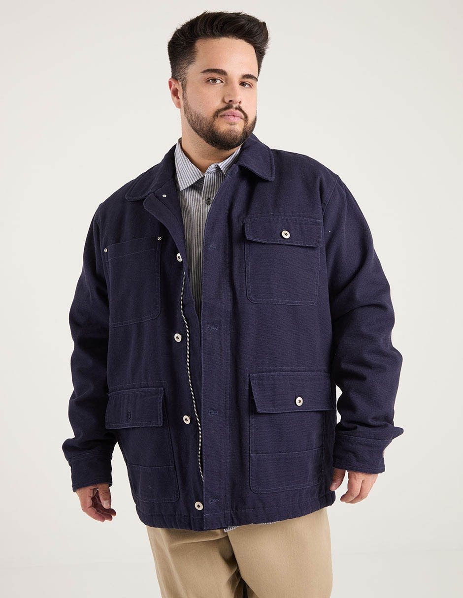 Chamarra con bolsillos para hombre