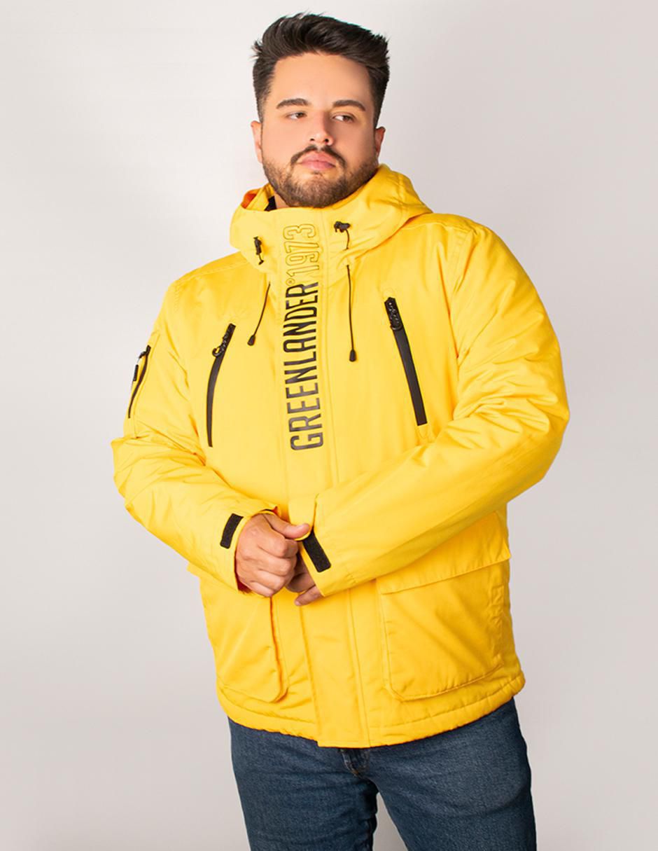 Chamarra parka impermeable con capucha para hombre