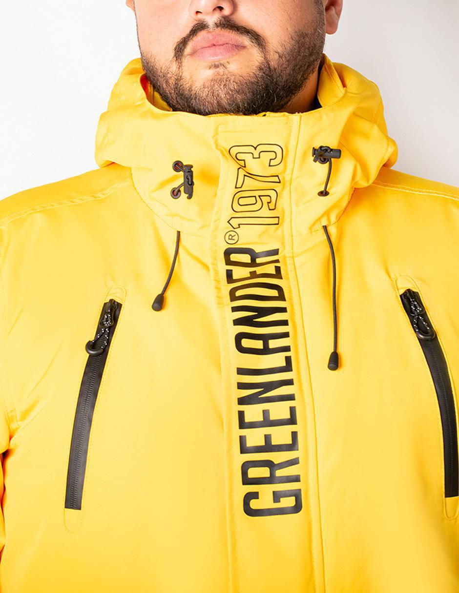 "chamarra" parka greenlander repelente al agua "de" poliéster con capucha "para hombre"