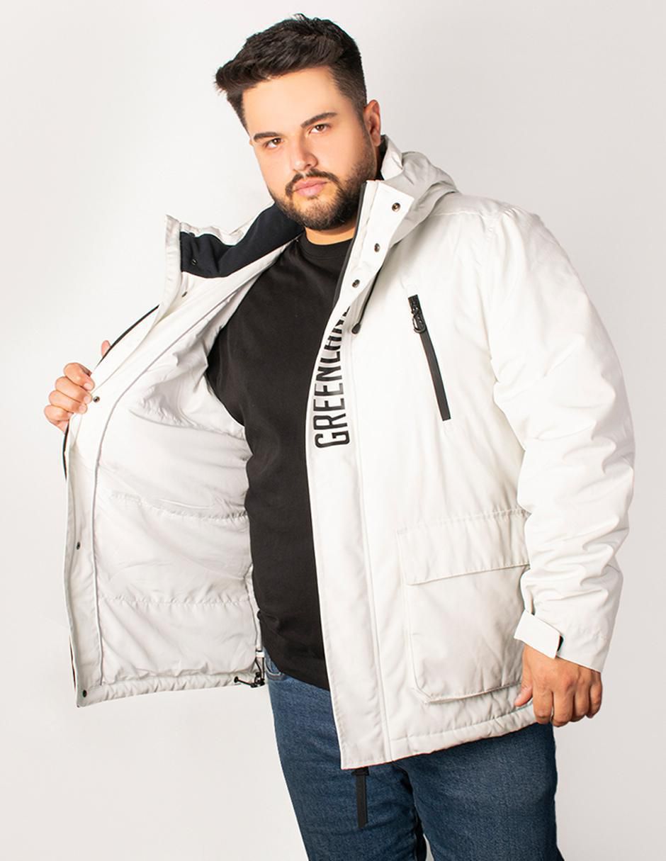 Chamarra parka impermeable con capucha para hombre 2