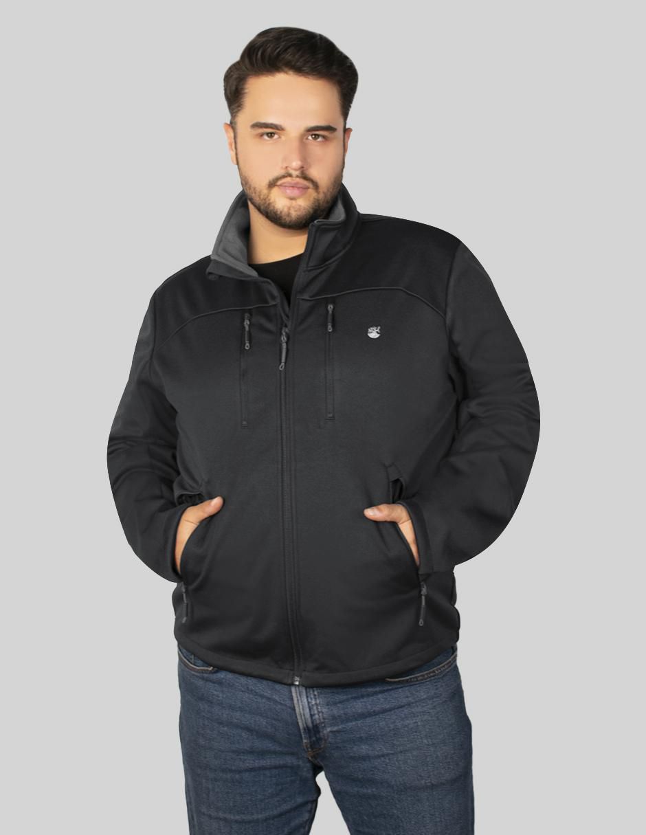 Chamarra cuello a contraste para hombre