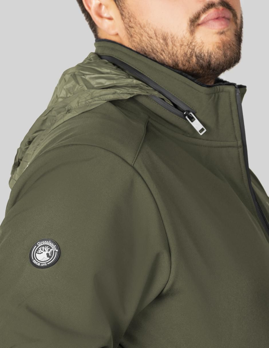 Chamarra casual Greenlander con capucha para hombre