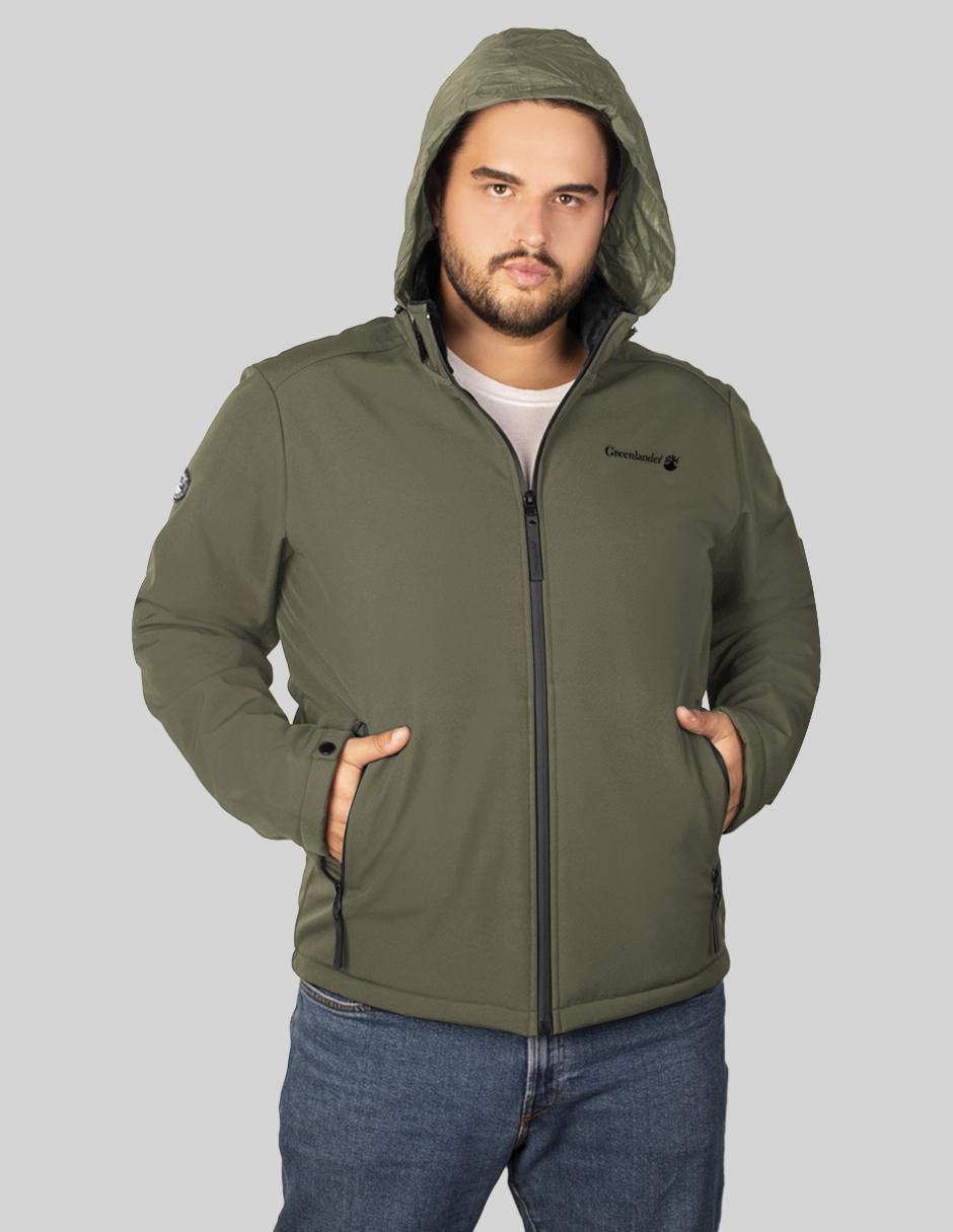 Chamarra casual Greenlander con capucha para hombre