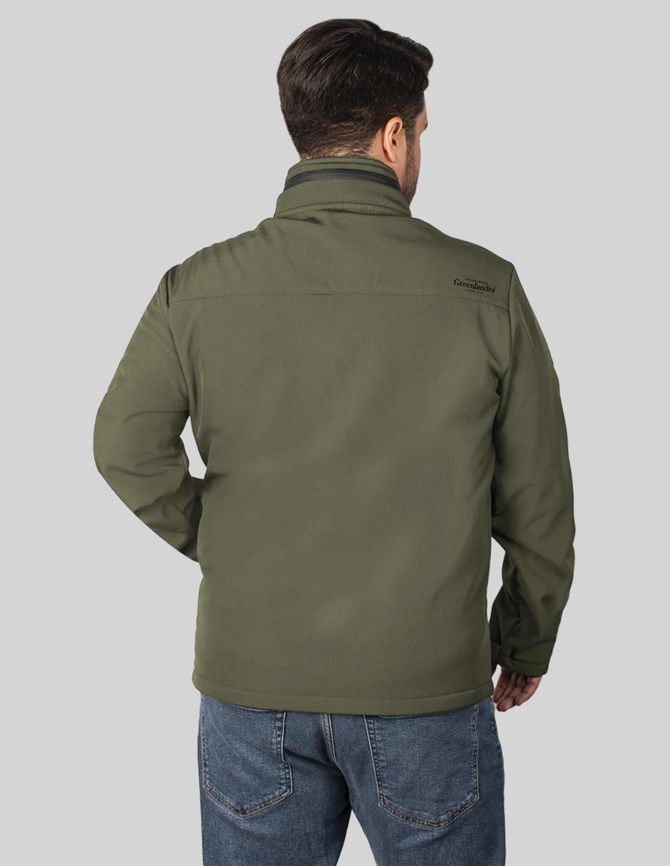 Chamarra casual Greenlander con capucha para hombre