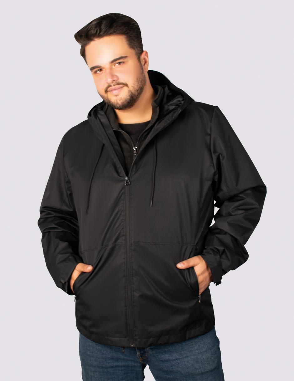 Chamarra casual impermeable cuello a contraste para hombre Chamarra casual impermeable cuello a contraste para hombre