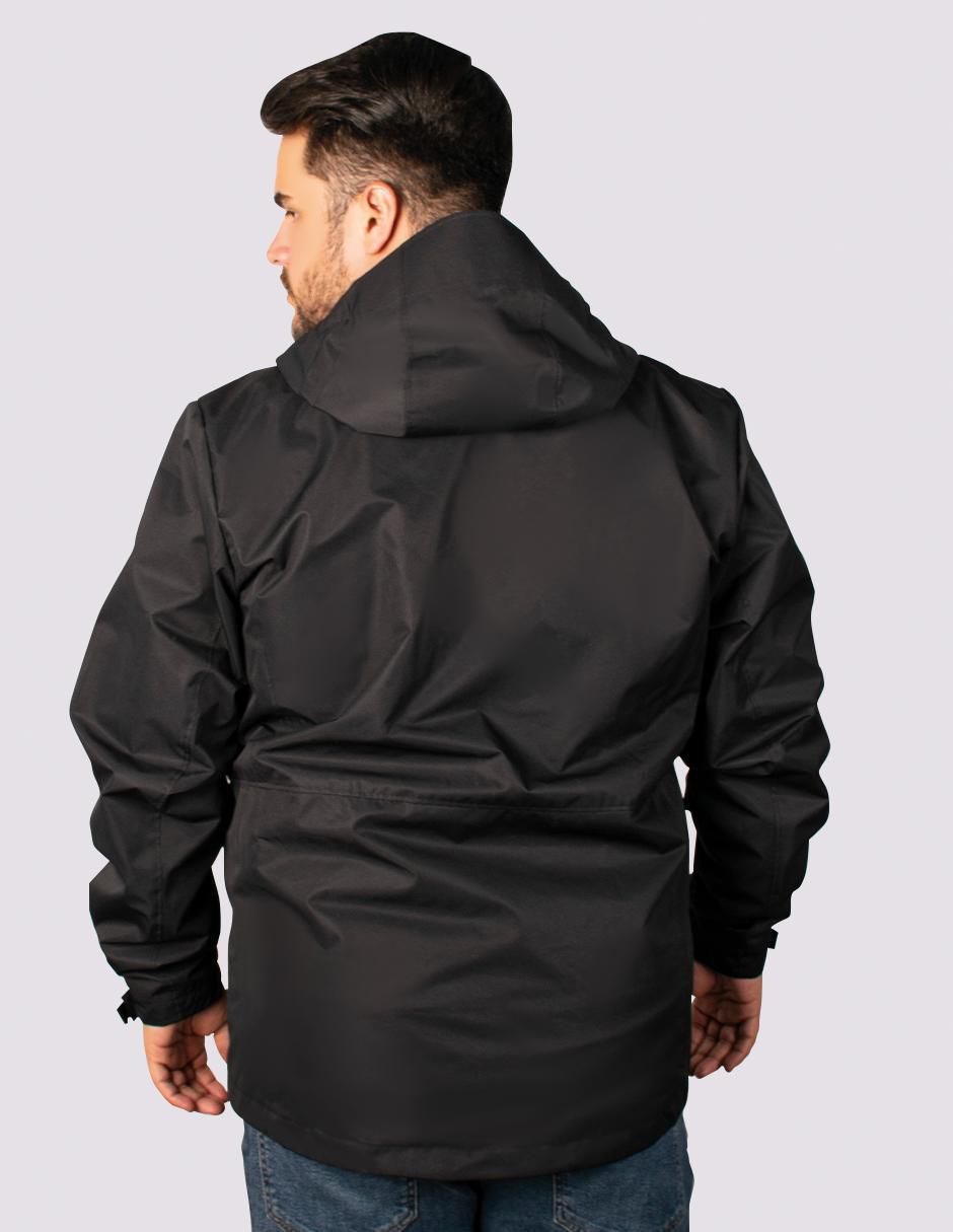 Chamarra casual impermeable cuello a contraste para hombre 4