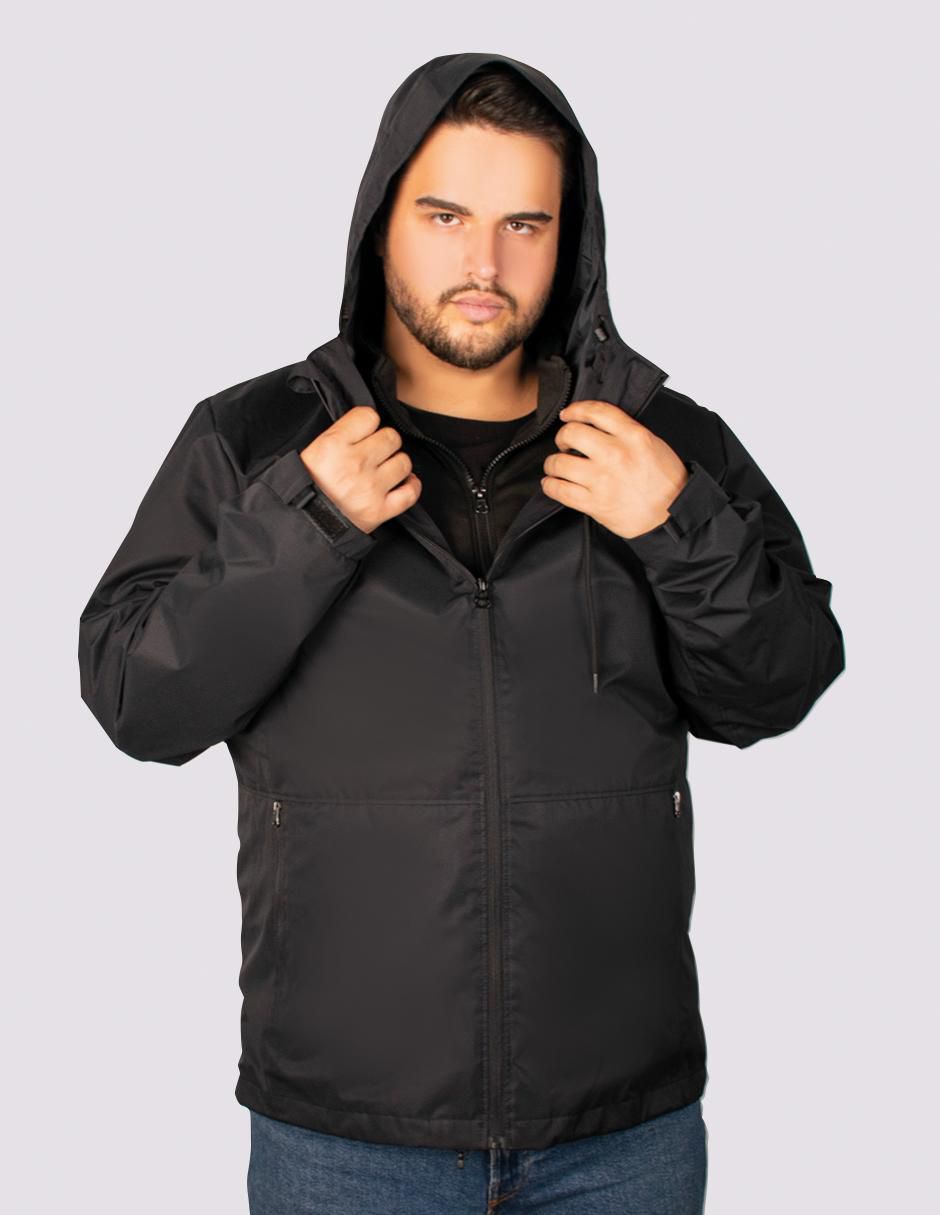 Chamarra casual impermeable cuello a contraste para hombre 5