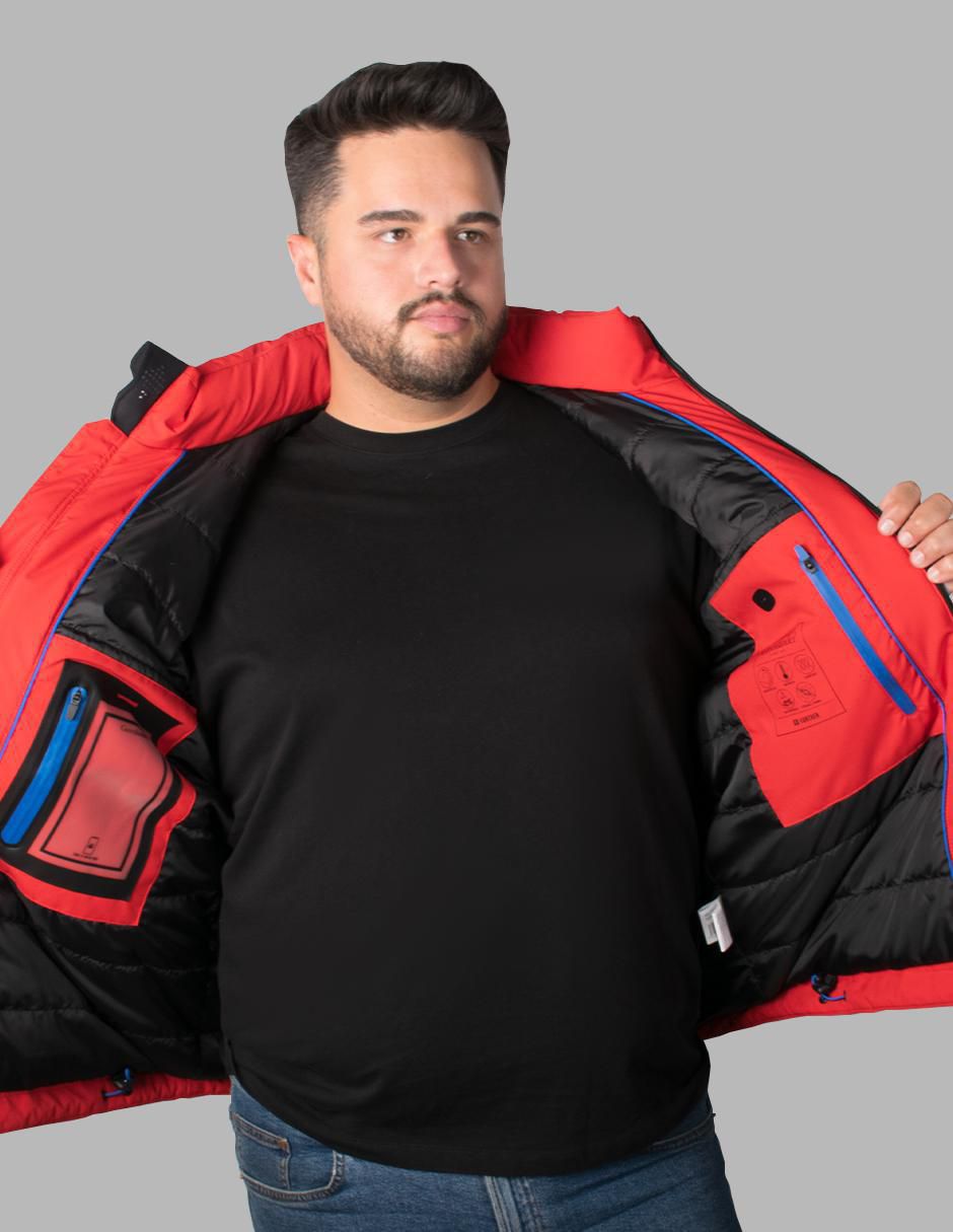 Chamarra parka impermeable con capucha para hombre 2