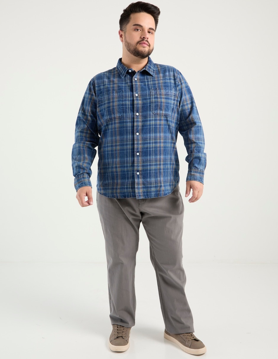 Camisa casual de algodón manga larga para hombre 3
