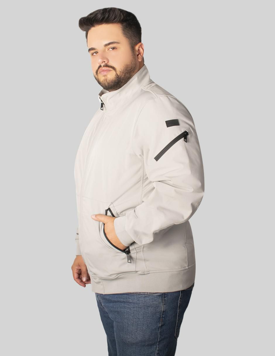 Chamarra casual impermeable con bolsillos para hombre 3
