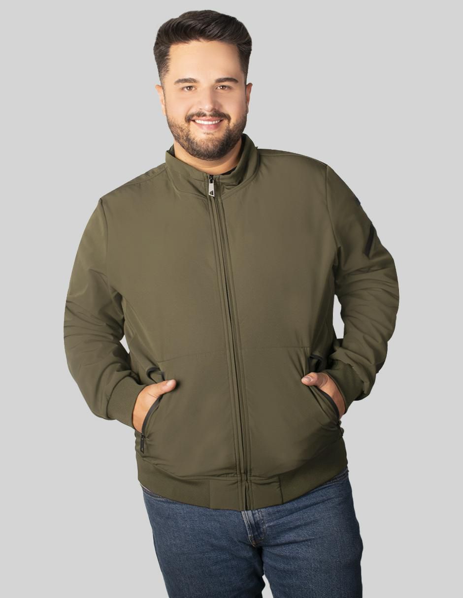 Chamarra casual impermeable con bolsillos para hombre 1