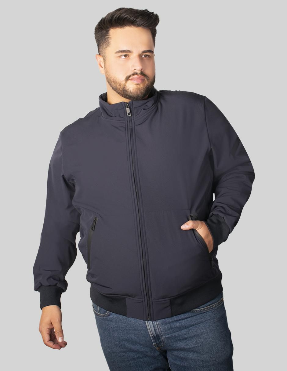 Chamarra casual impermeable con bolsillos para hombre
