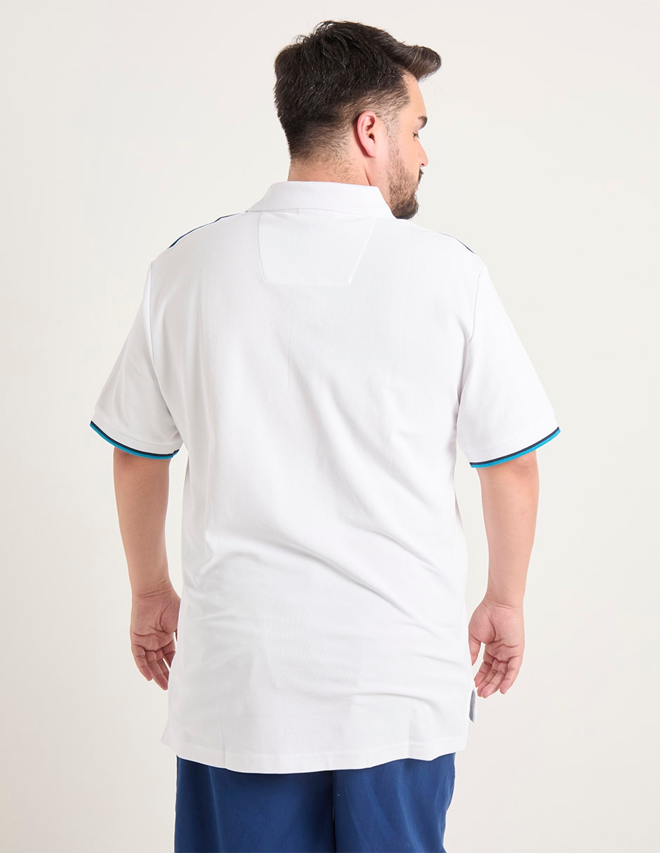 PLAYERA POLO NAUTICA N1S0, 3XL, BLANCO