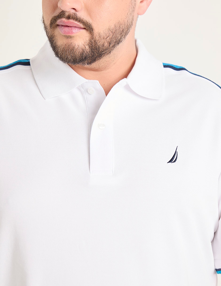 PLAYERA POLO NAUTICA N1S0, 3XL, BLANCO