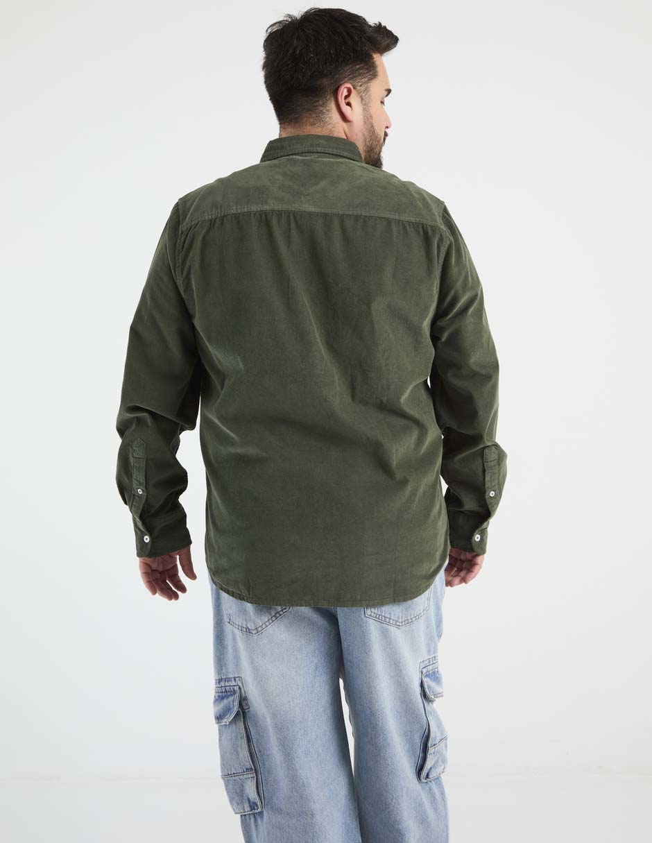 Camisa casual de algodón manga larga para hombre 2
