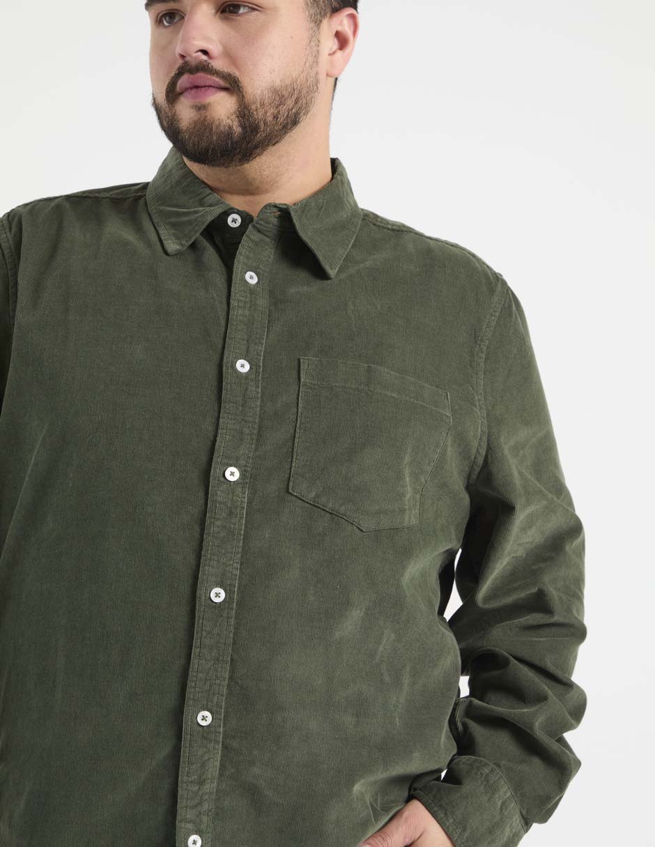 Camisa casual de algodón manga larga para hombre 4
