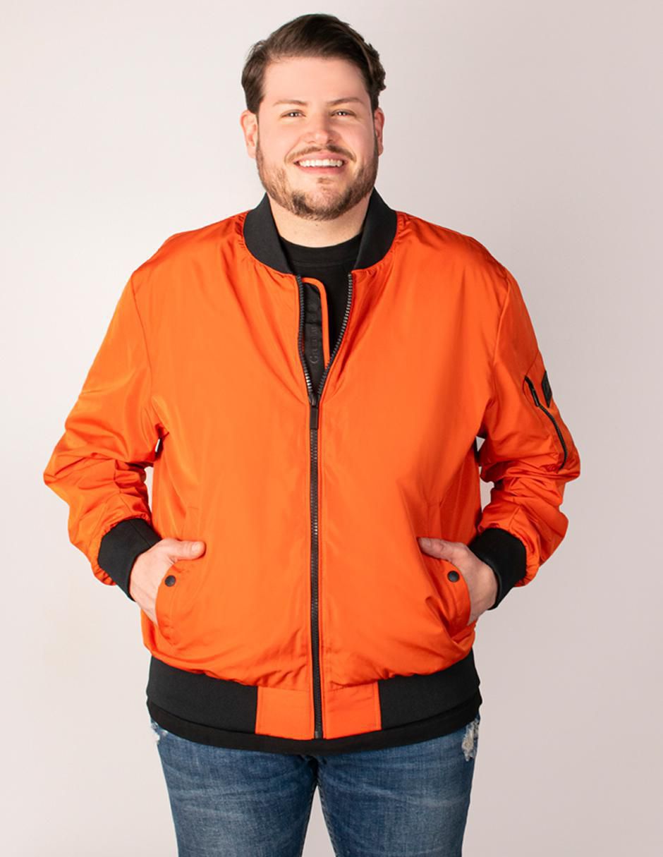 Chamarra bomber con bolsillos para hombre Chamarra bomber con bolsillos para hombre