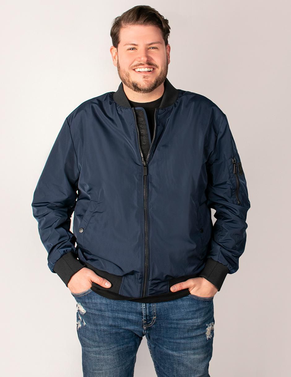 Chamarra bomber con bolsillos para hombre