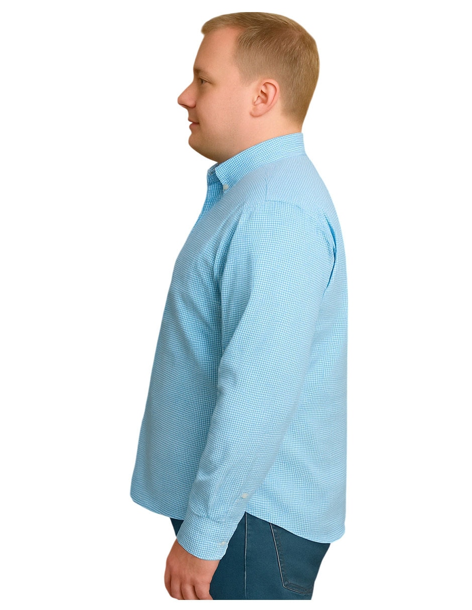 Camisa casual manga larga para hombre 4