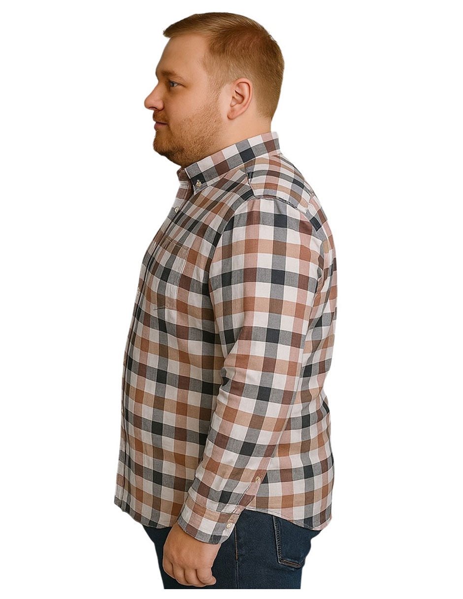 Camisa casual manga larga para hombre 3