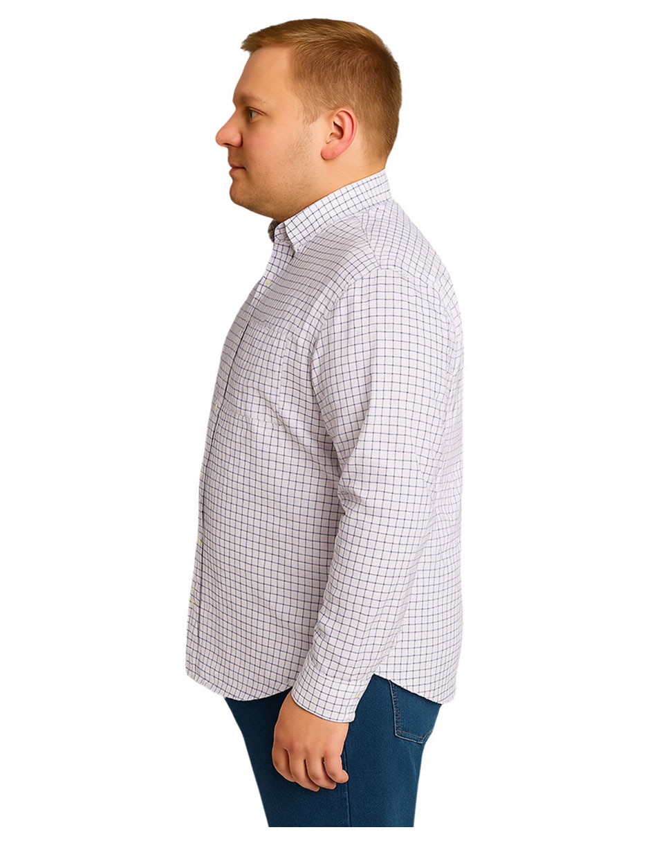 Camisa casual manga larga para hombre 4