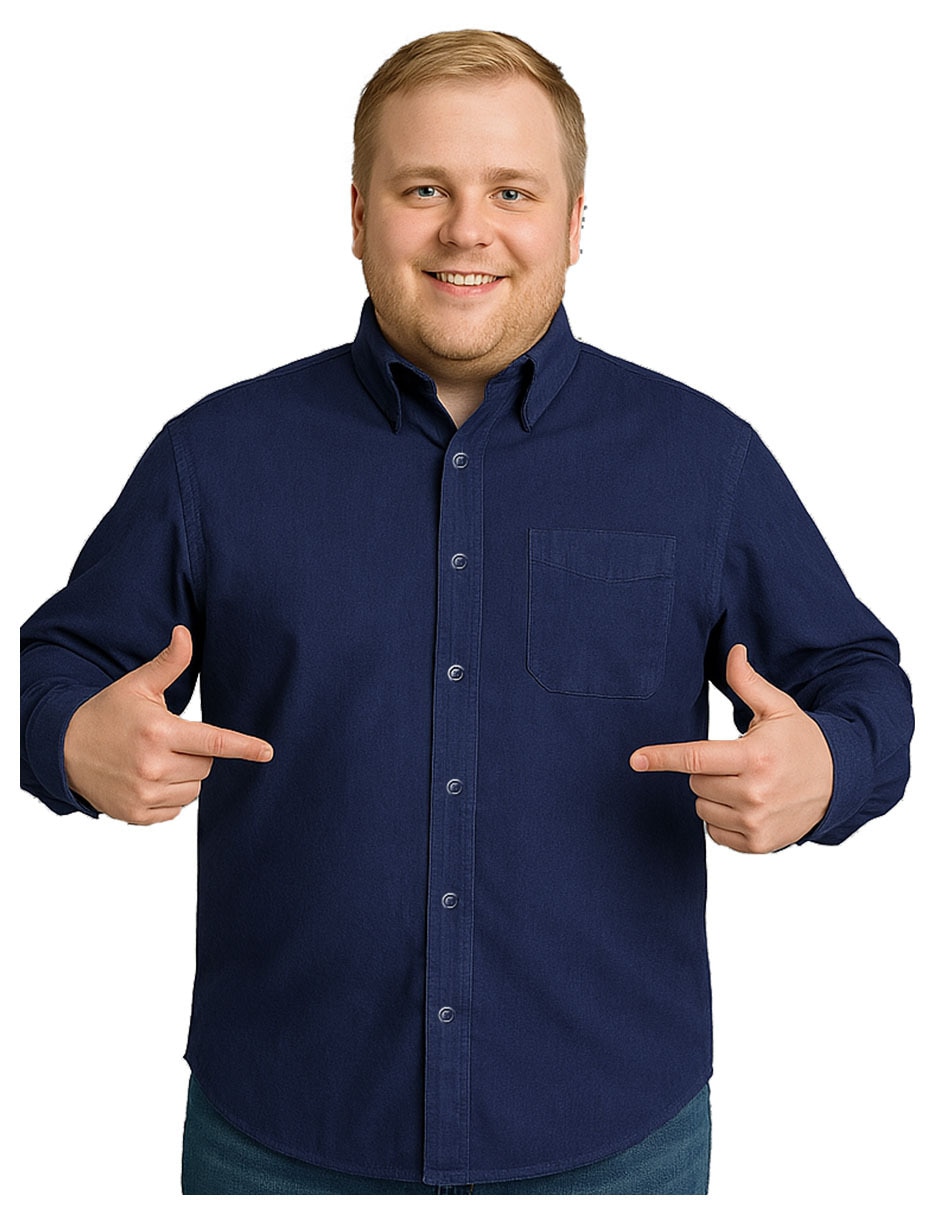 Camisa casual manga larga para hombre 1