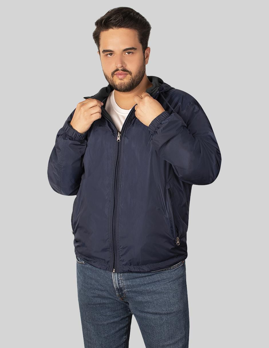 Chamarra casual impermeable reversible para hombre