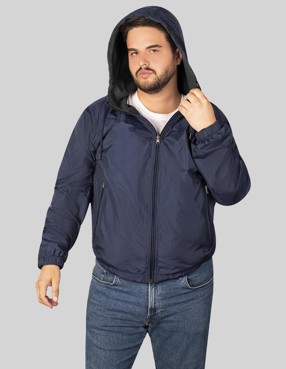 Chamarra casual impermeable reversible para hombre 6