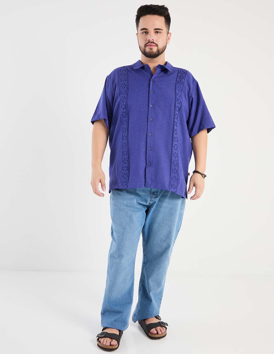 Guayabera manga corta para hombre