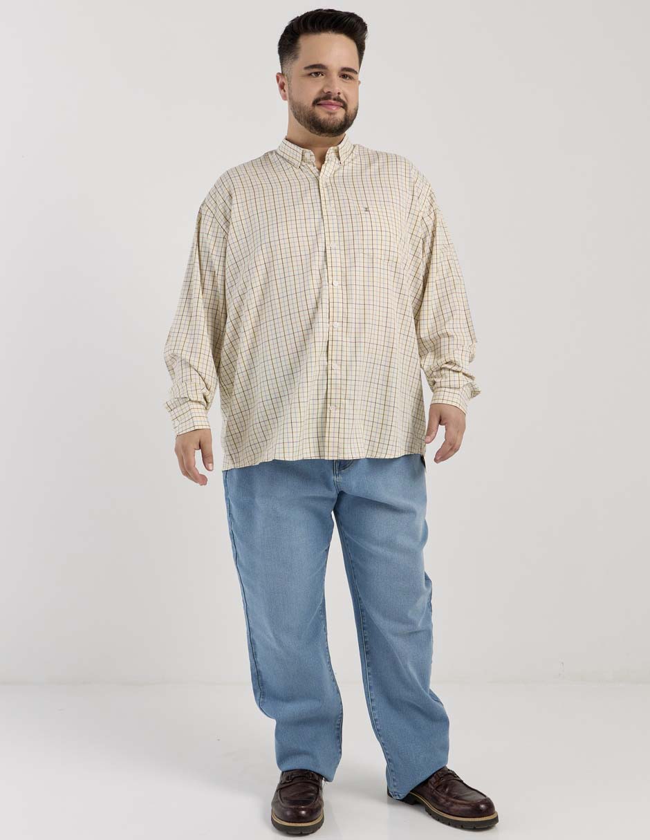 Camisa casual de algodón manga larga para hombre 3
