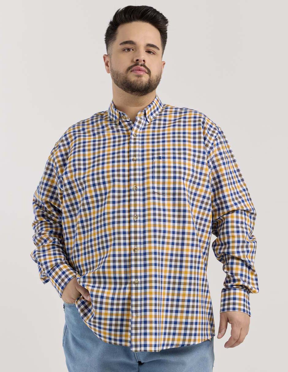 Camisa casual de algodón manga larga para hombre Camisa casual de algodón manga larga para hombre