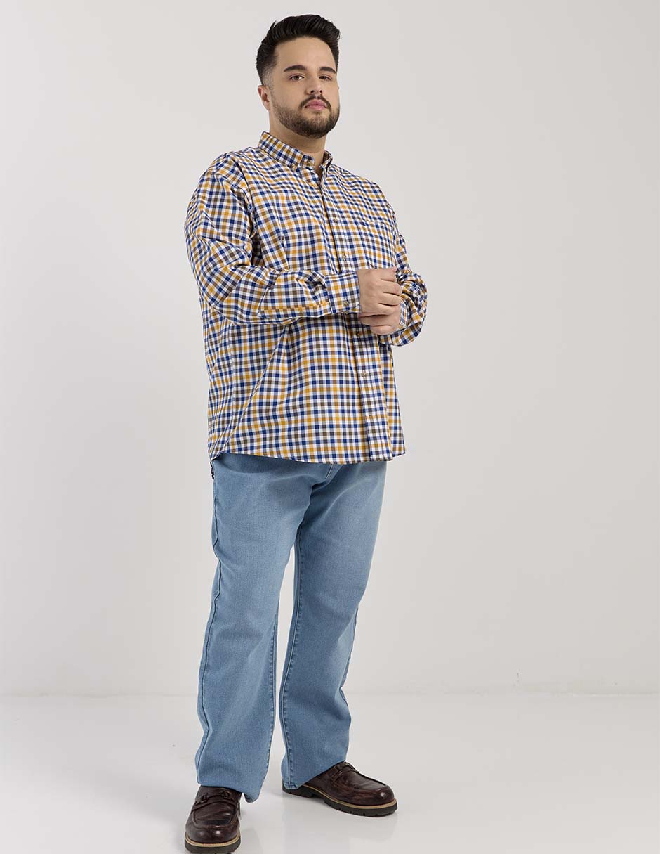 Camisa casual de algodón manga larga para hombre 3