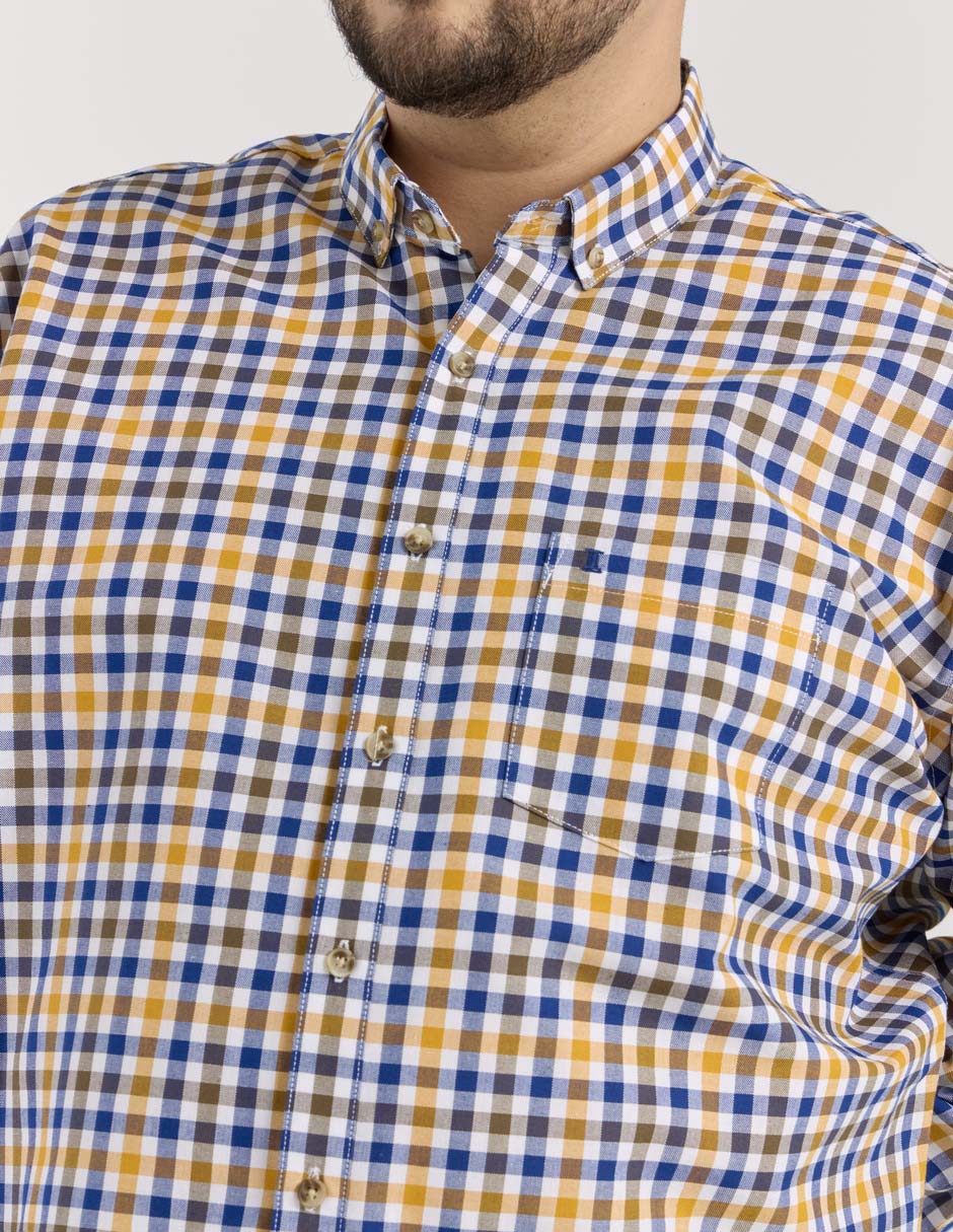 Camisa casual de algodón manga larga para hombre 4