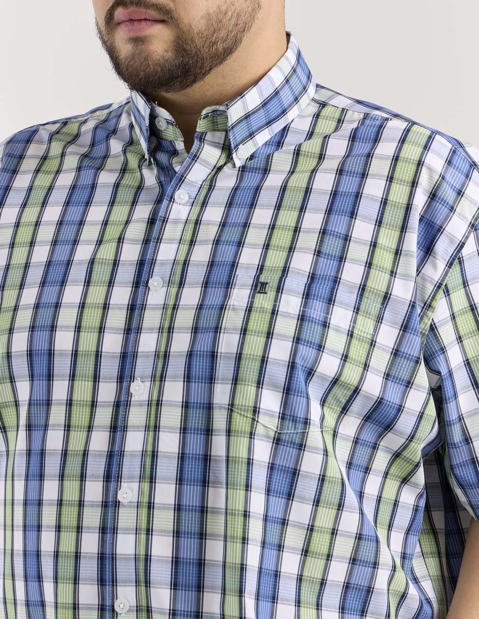 Camisa casual de algodón manga corta para hombre 4