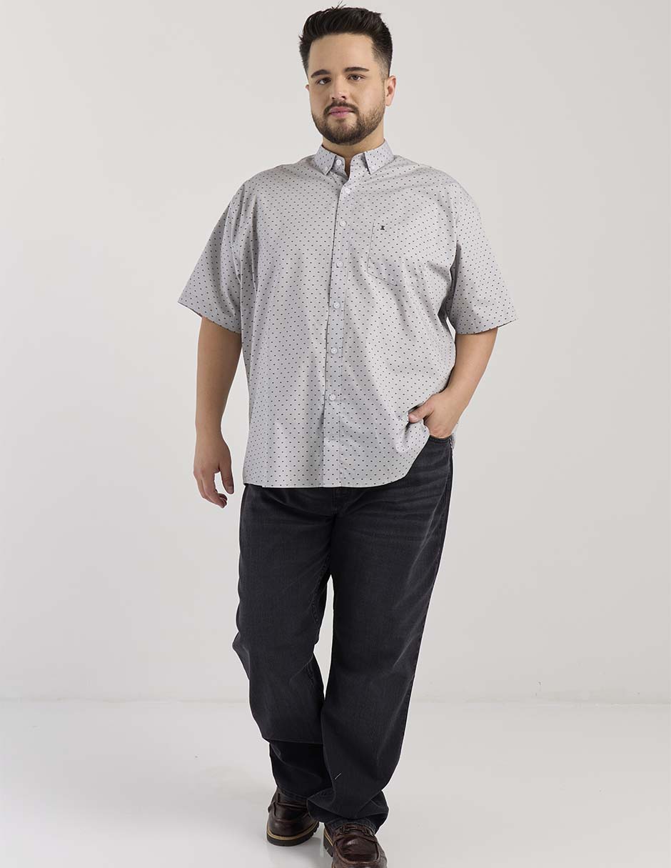 Camisa casual de algodón manga al codo para hombre 3