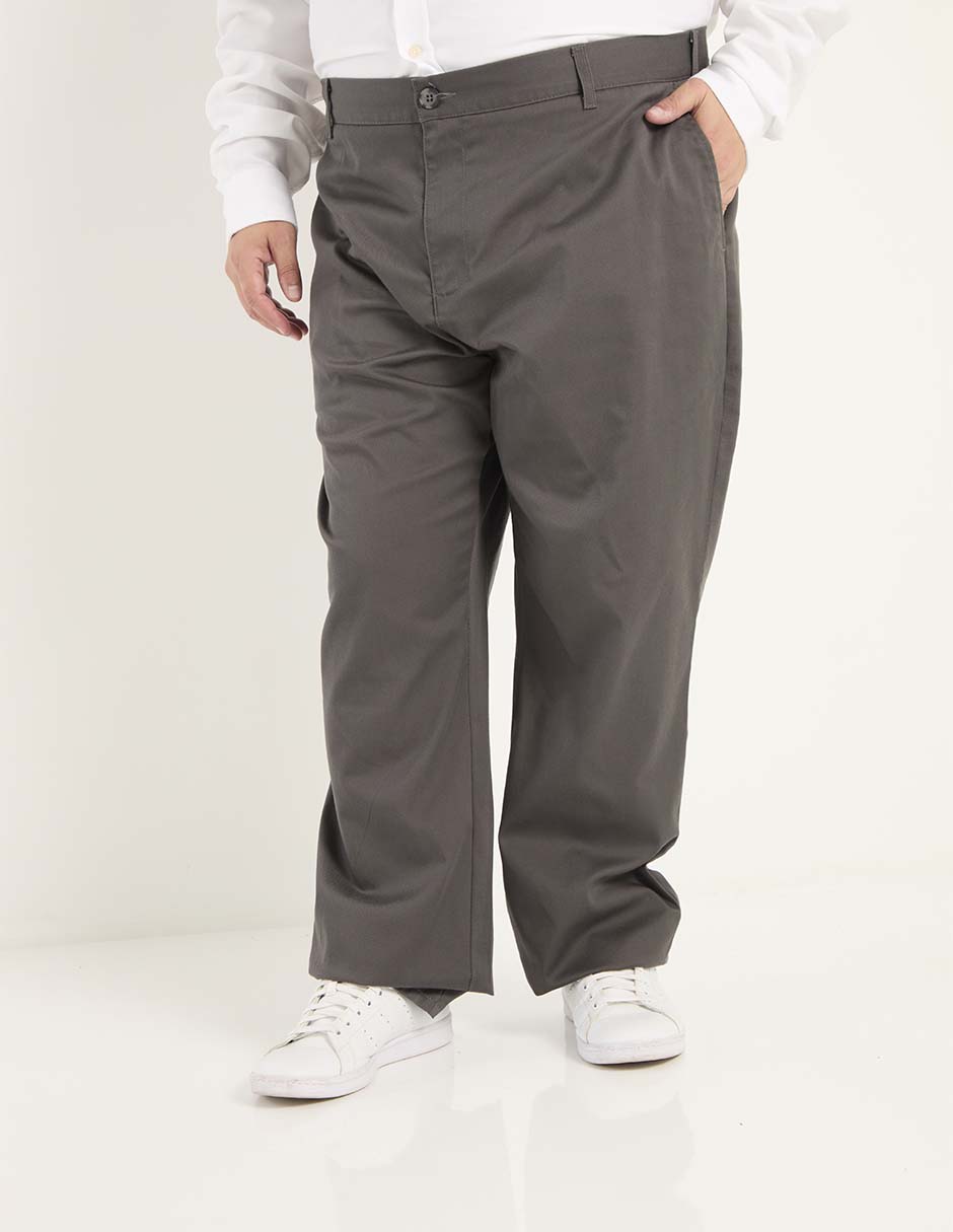 Pantalón chino regular de algodón para hombre