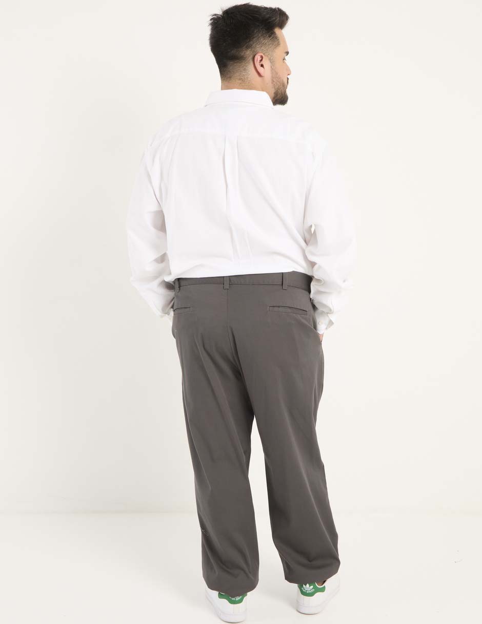 Pantalón chino regular de algodón para hombre 2