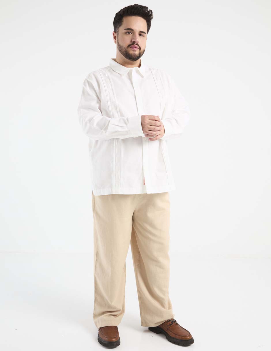 Guayabera manga larga para hombre 3