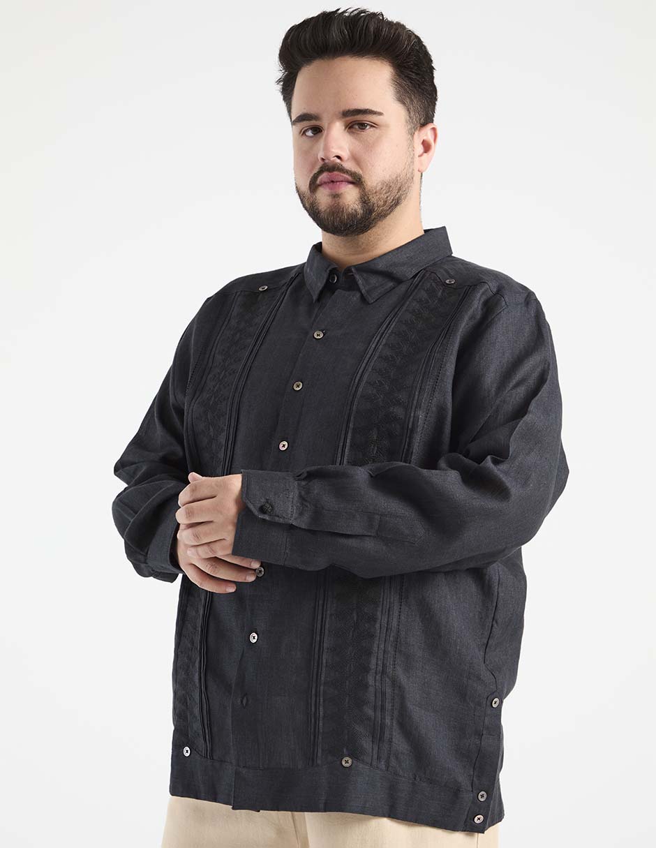 Guayabera manga larga para hombre