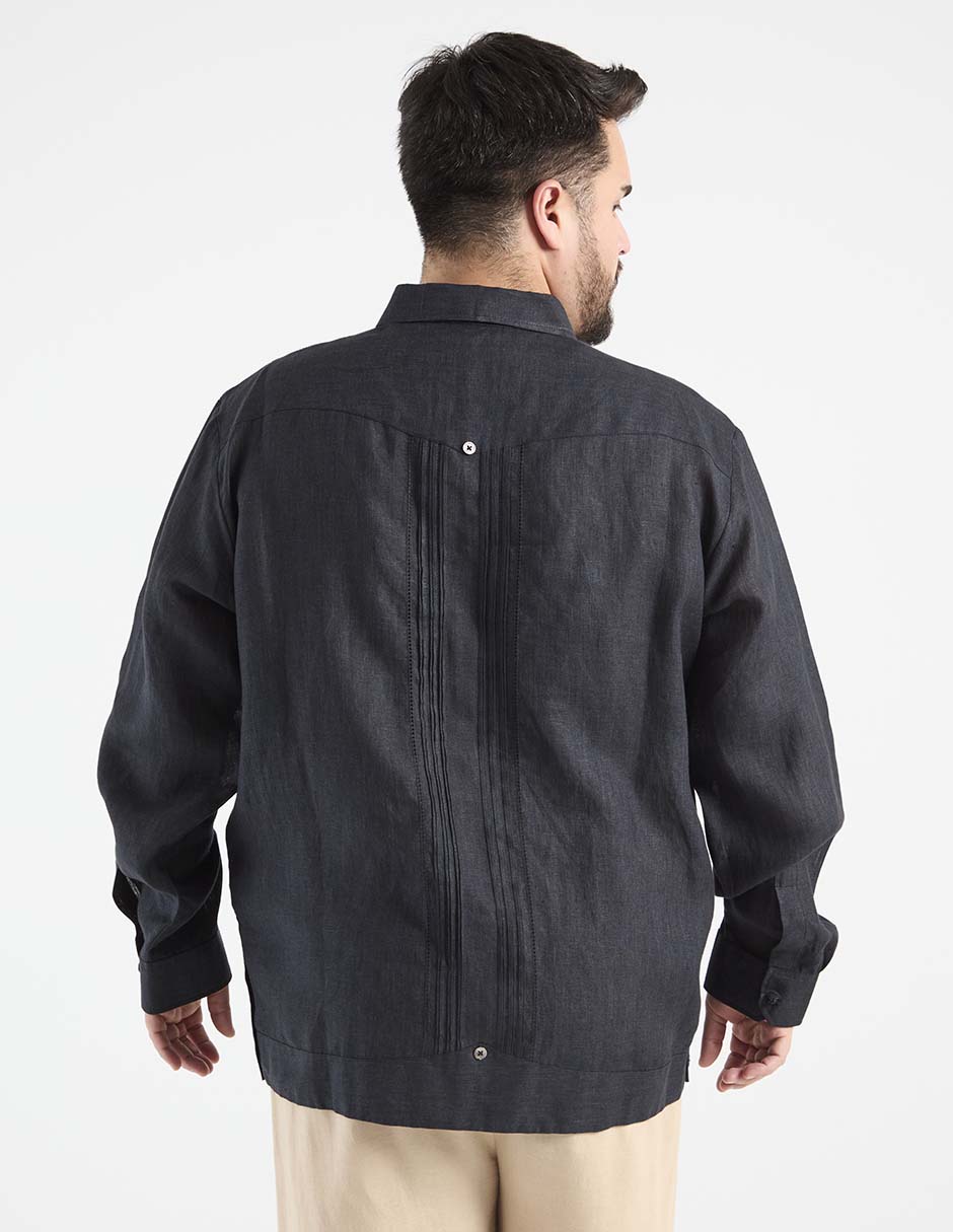 Guayabera manga larga para hombre 2