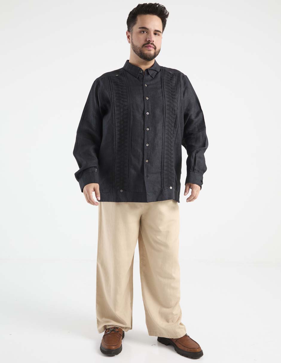 Guayabera manga larga para hombre 3