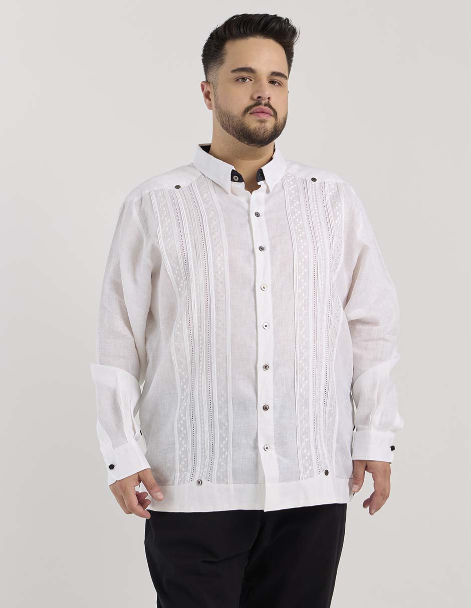 Guayabera manga larga para hombre