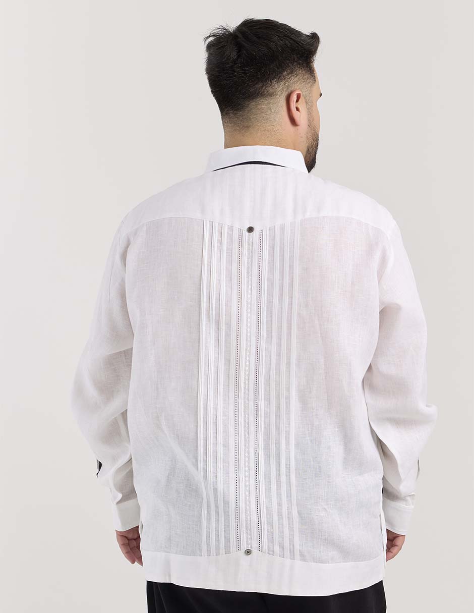 Guayabera manga larga para hombre 2