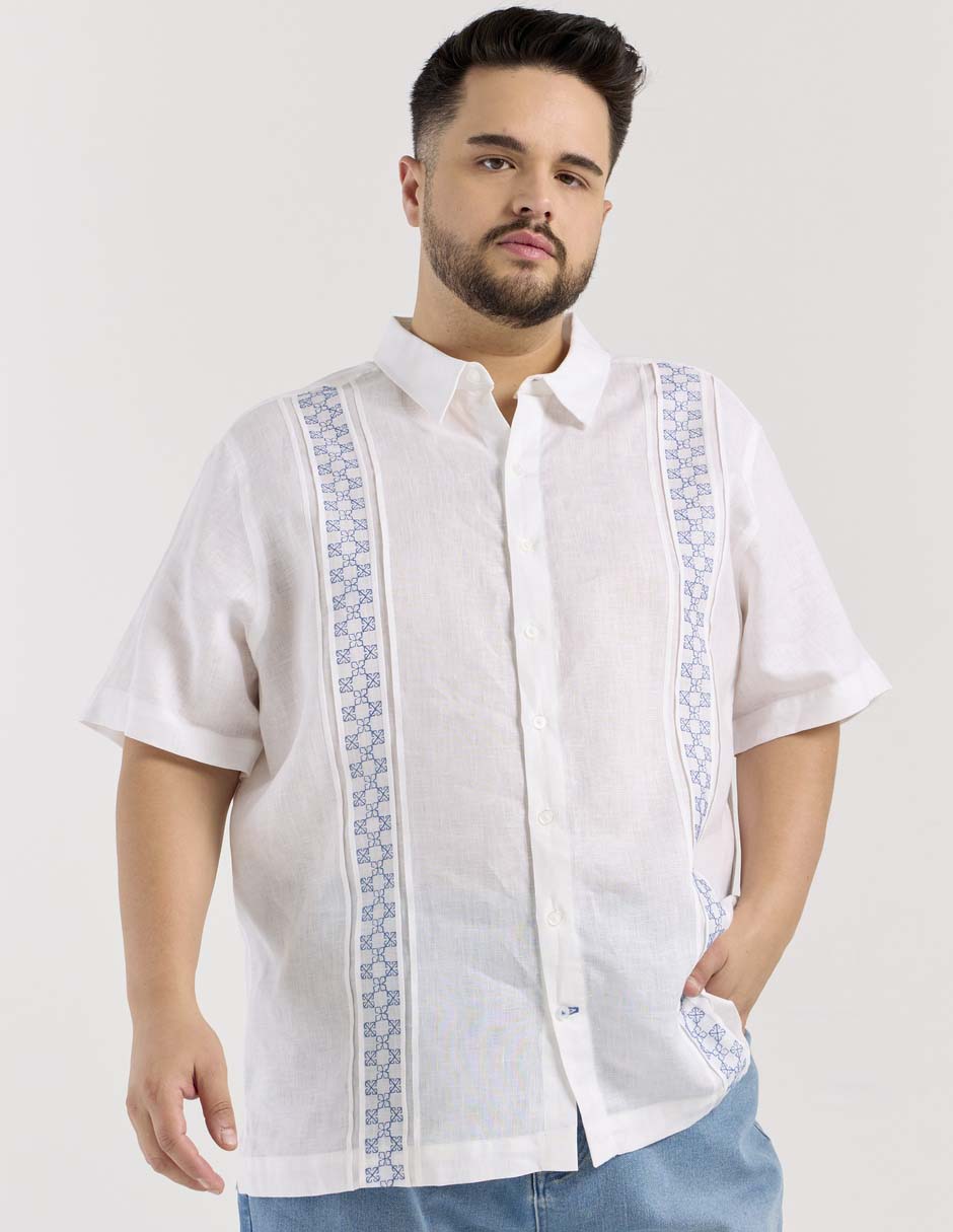 Guayabera manga corta para hombre
