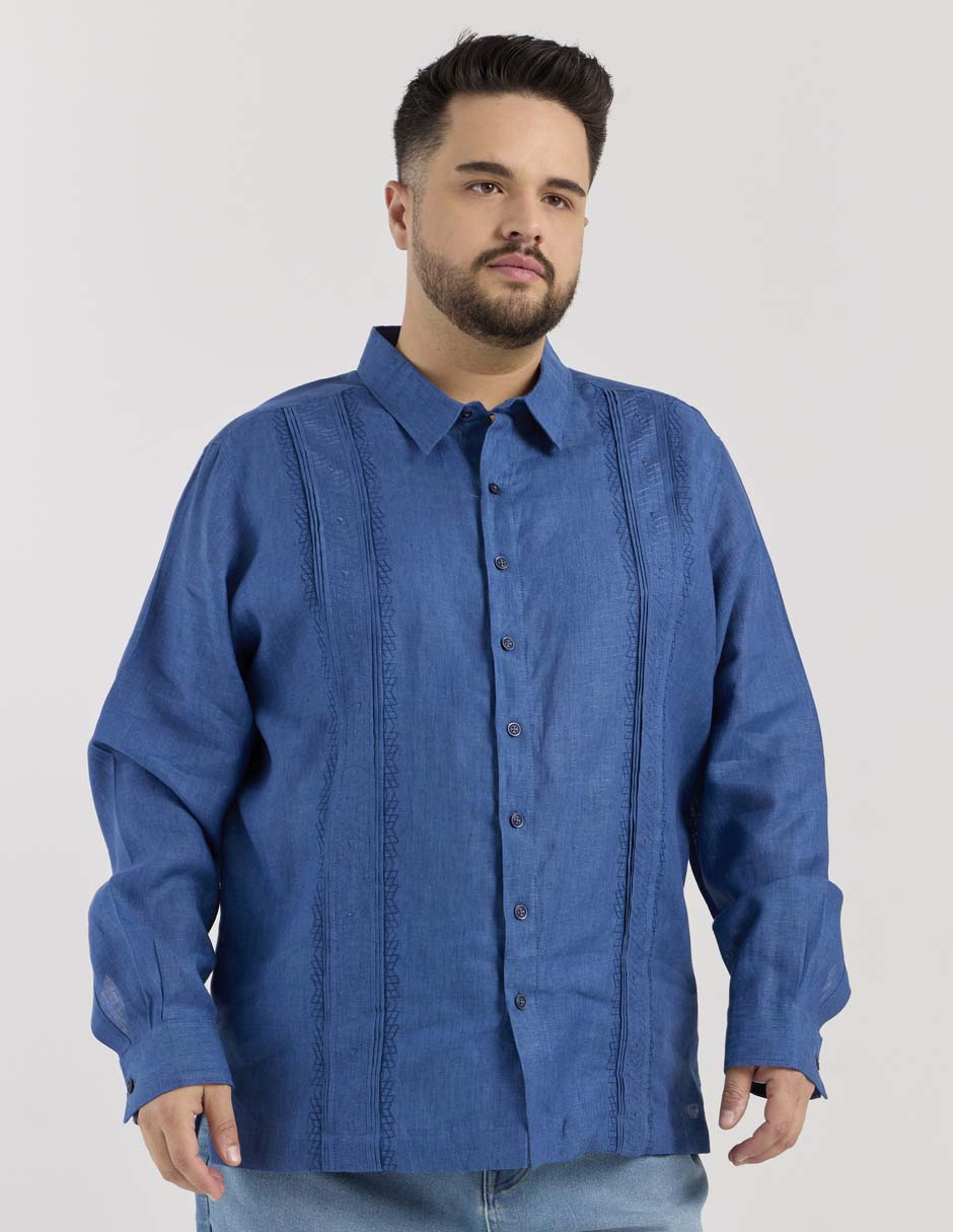 Guayabera manga larga para hombre