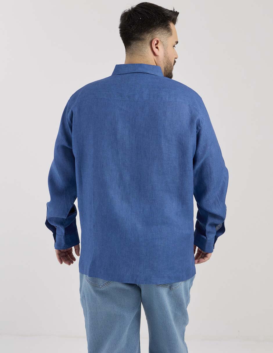 Guayabera manga larga para hombre 2