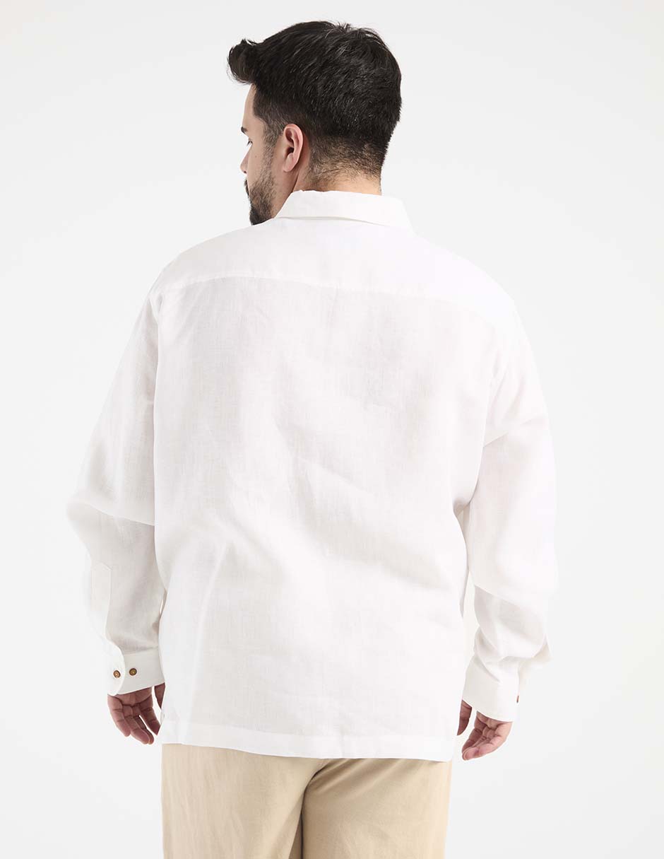Guayabera manga larga para hombre 2