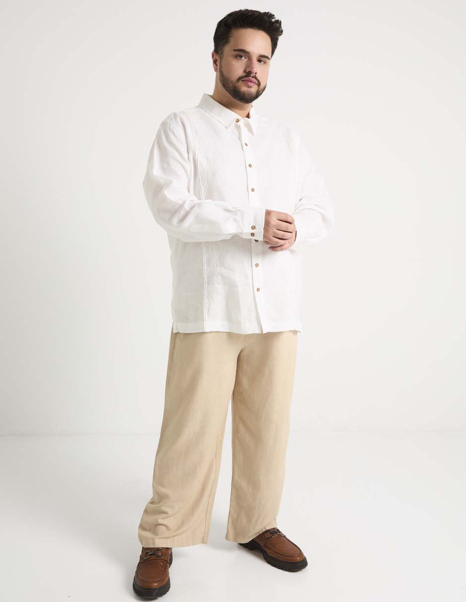 Guayabera manga larga para hombre 3